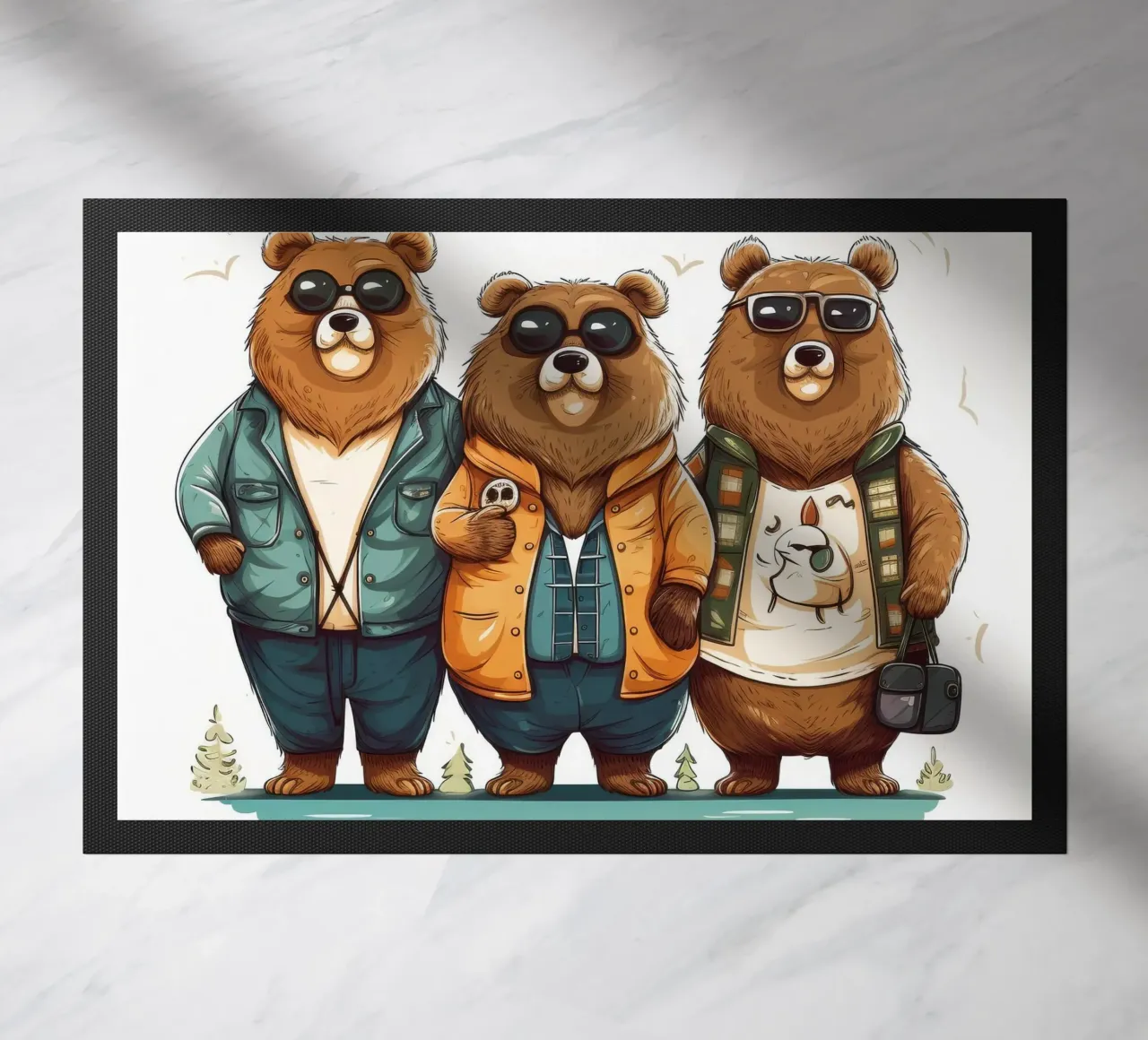 La banda degli orsi retrò zerbino da Funny Animals