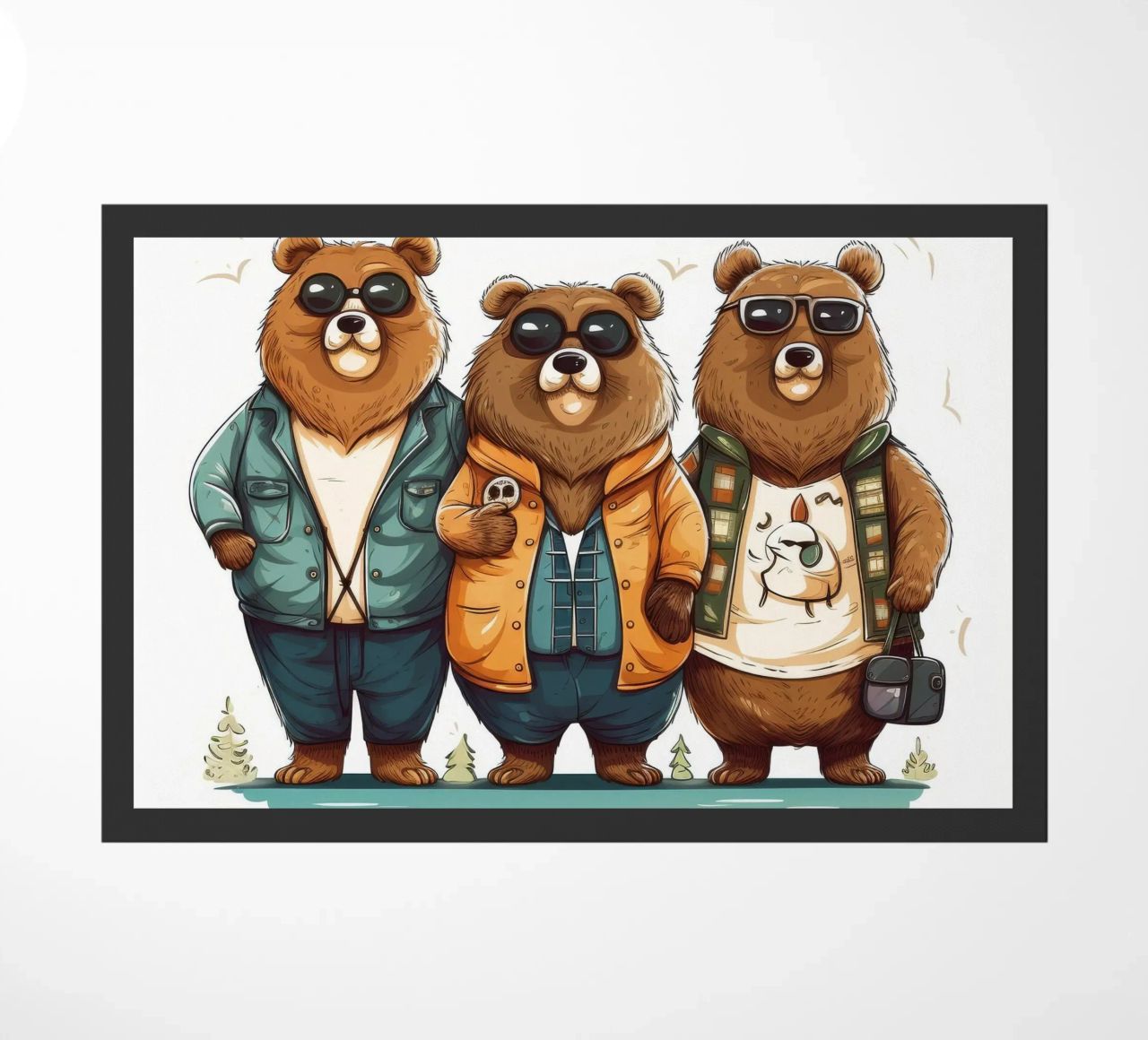 Pandilla de osos retro felpudo de Funny Animals