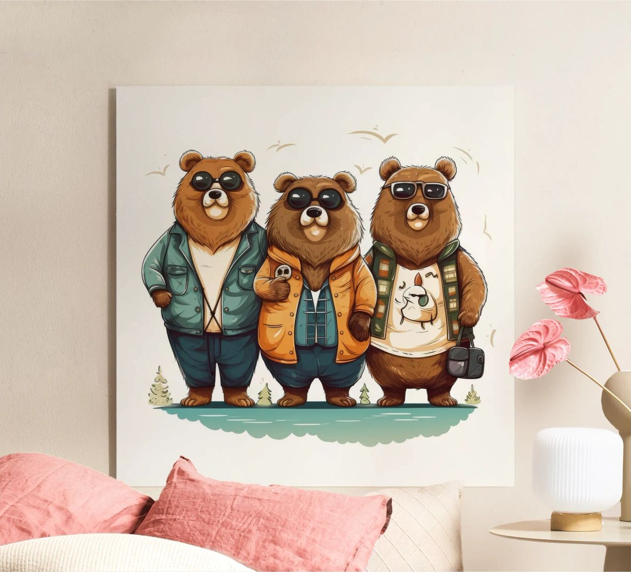 Pandilla de osos retro metacrilato de Funny Animals