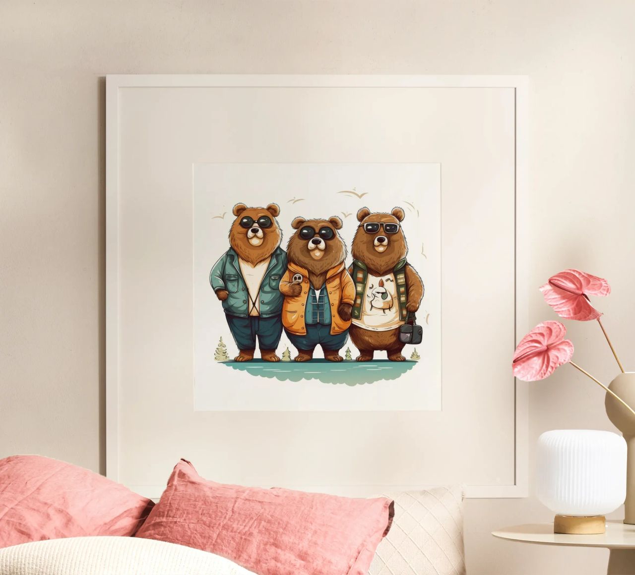 Pandilla de osos retro hahnemühle de Funny Animals