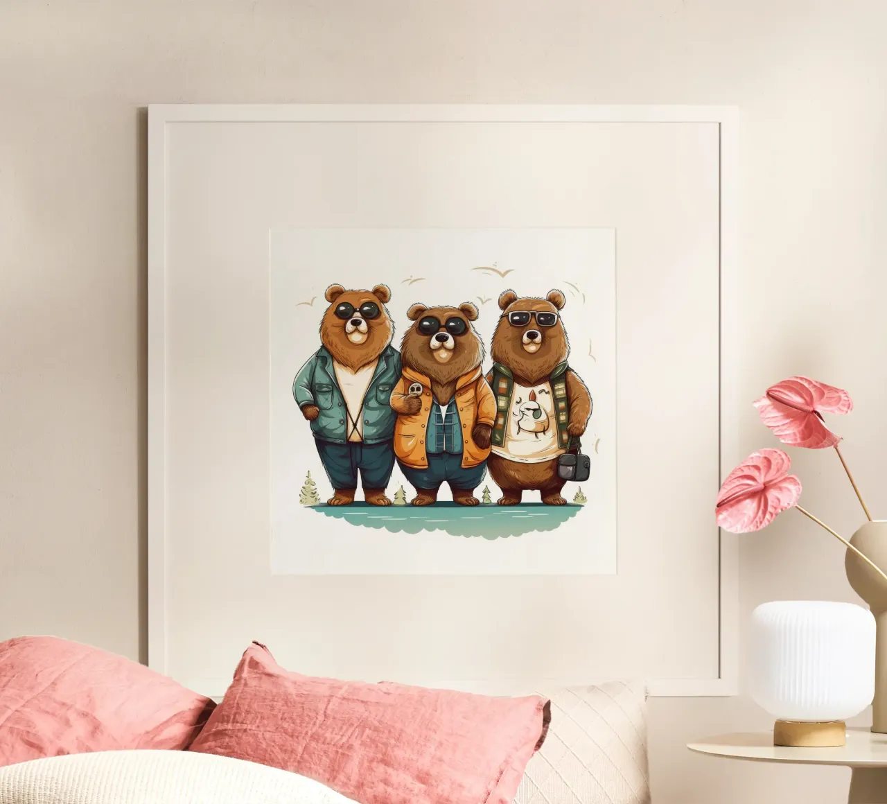 La banda degli orsi retrò carta hahnemühle da Funny Animals