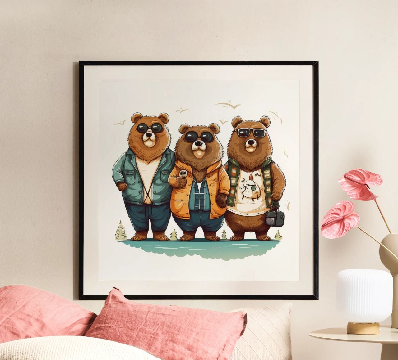 Pandilla de osos retro hahnemühle de Funny Animals