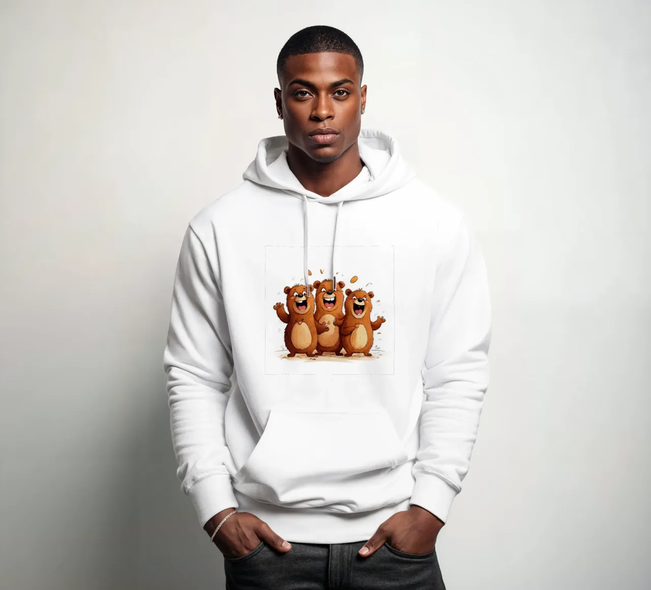 La banda degli orsi retrò felpa con cappuccio da Funny Animals