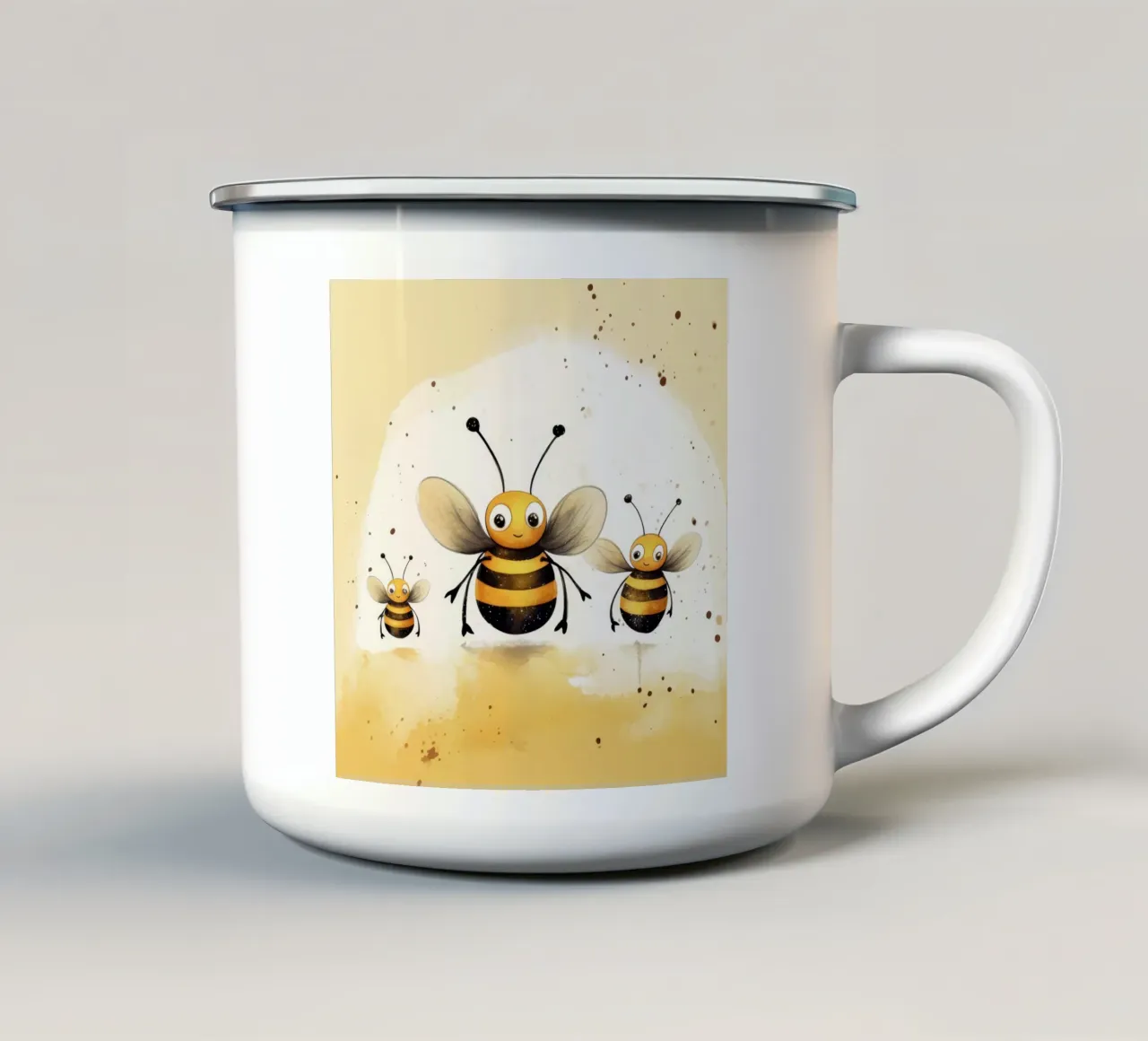 Retro Bee Gang tazza in smalto da Funny Animals