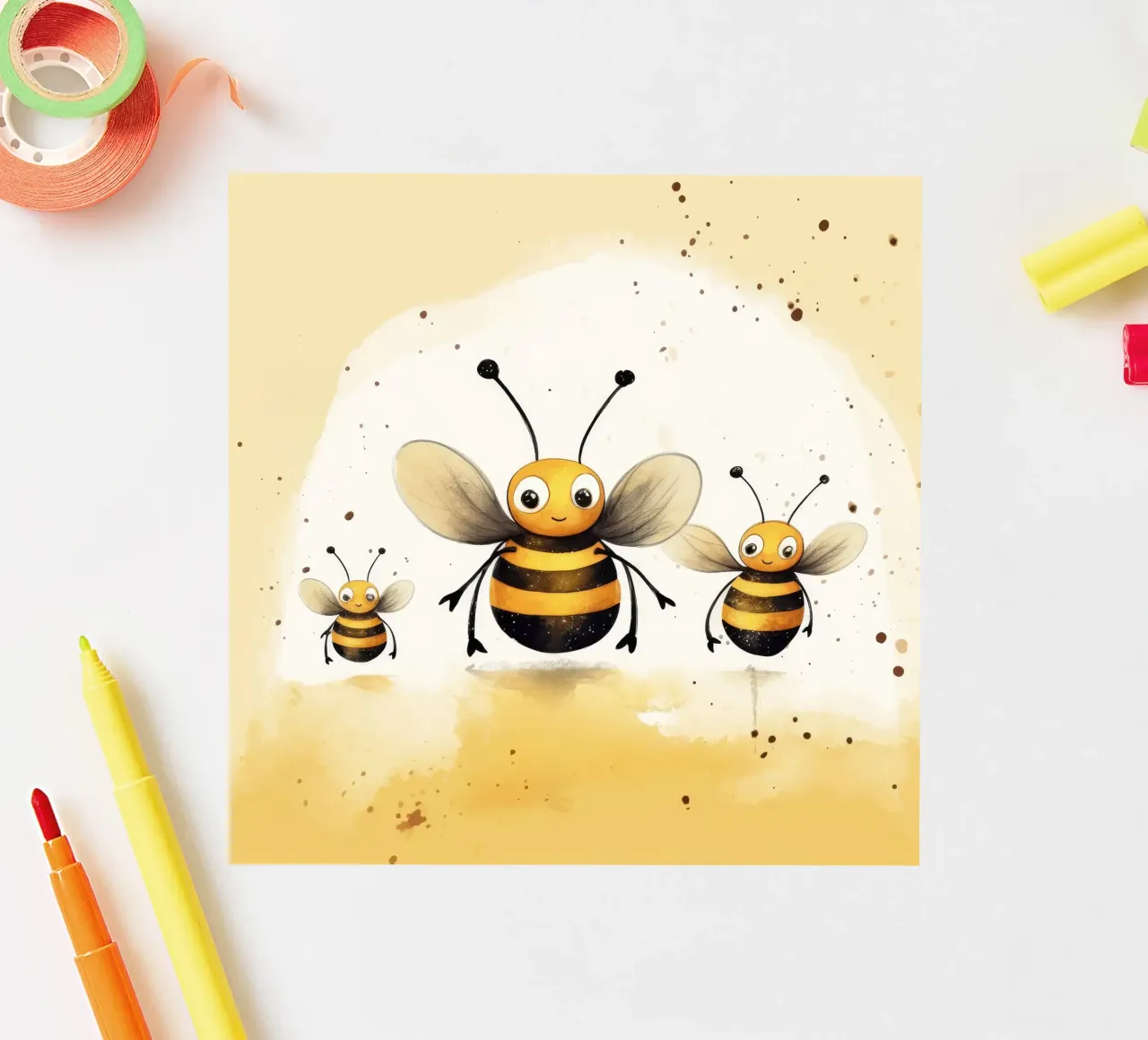 Retro-Bienenbande Sticker von Funny Animals