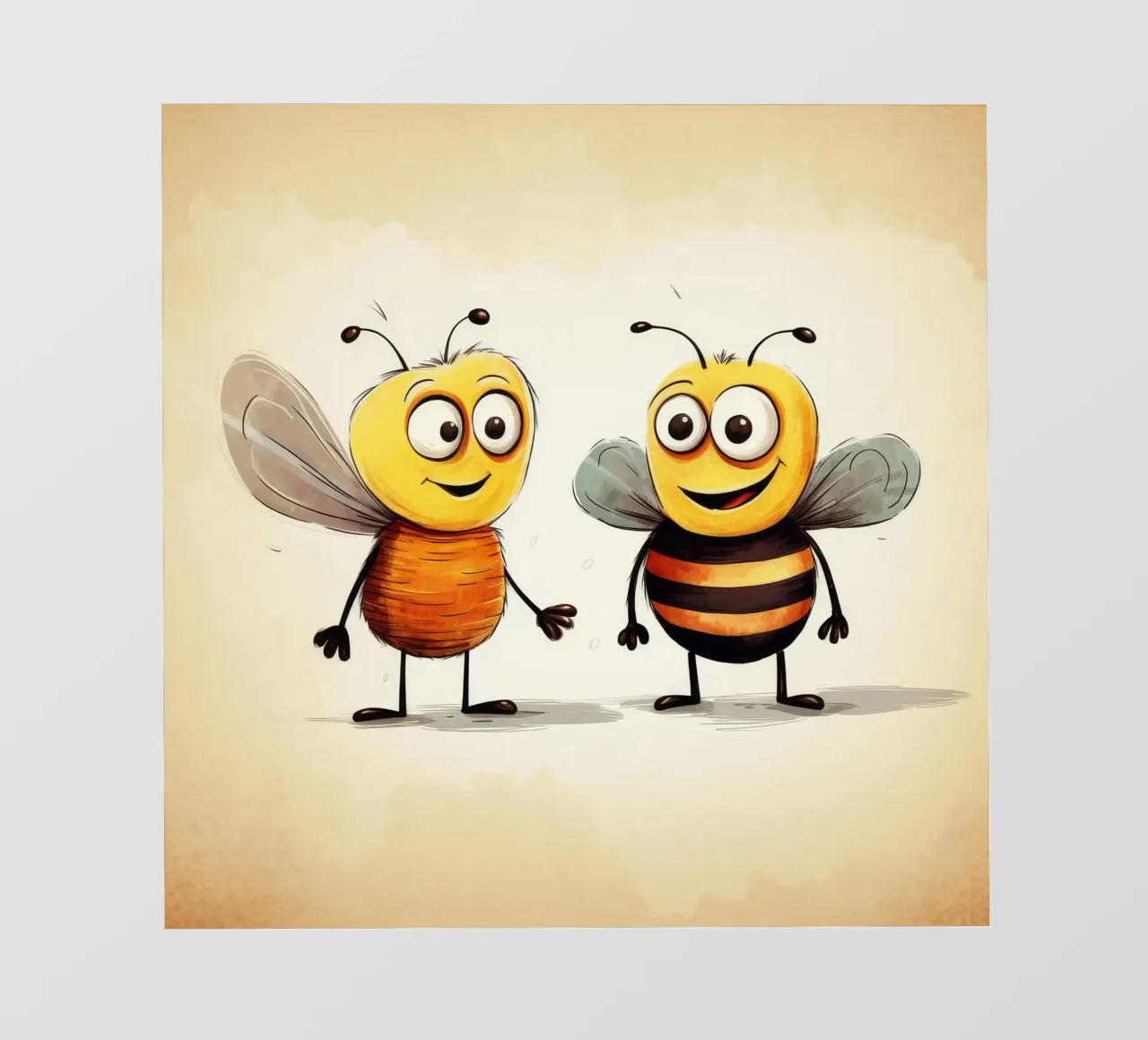 Retro Bee Duo pellicola backlit da Funny Animals