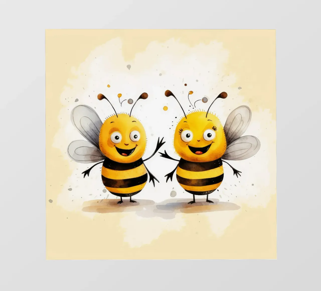 Retro Bee Duo pellicola backlit da Funny Animals