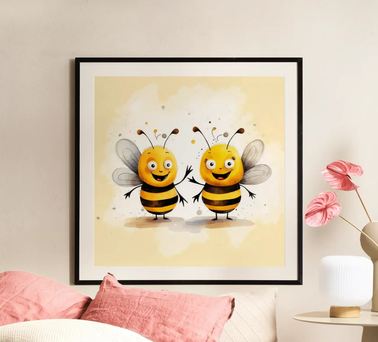 Retro Biene Duo Hahnemühle von Funny Animals
