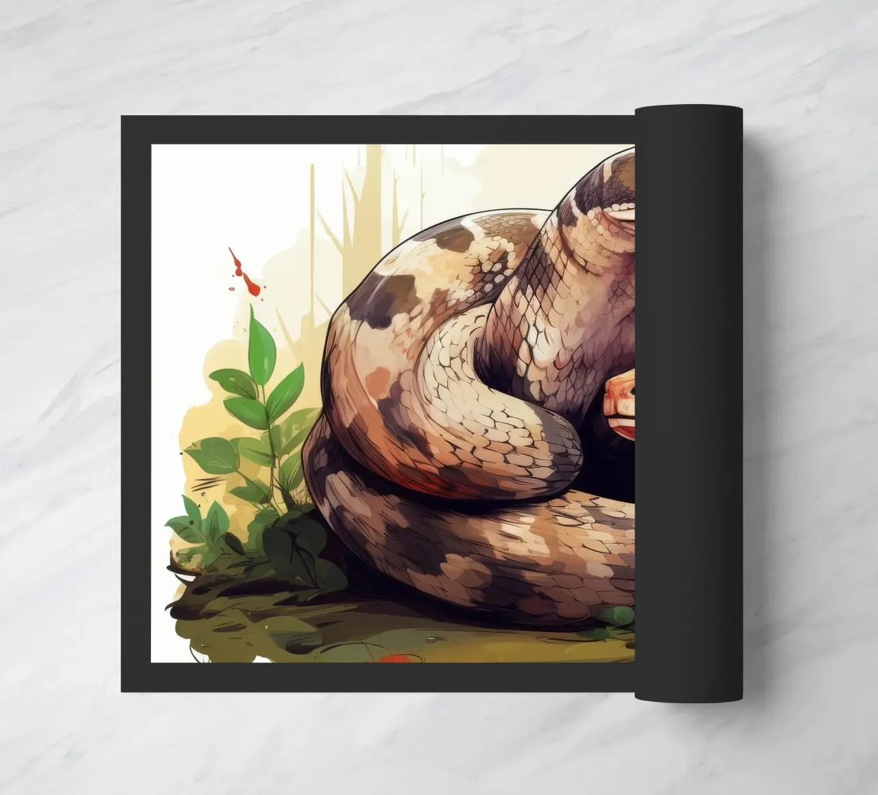 Cartoni animati retrò divertenti Boa Constrictors carino zerbino da Funny Animals