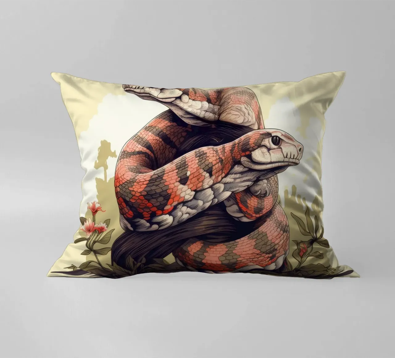 Duo di Boa Constrictor retrò cuscino da Funny Animals