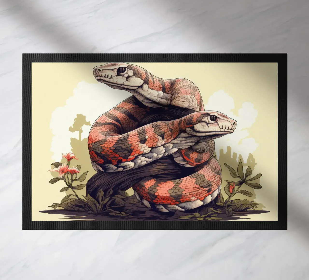 Duo di Boa Constrictor retrò zerbino da Funny Animals