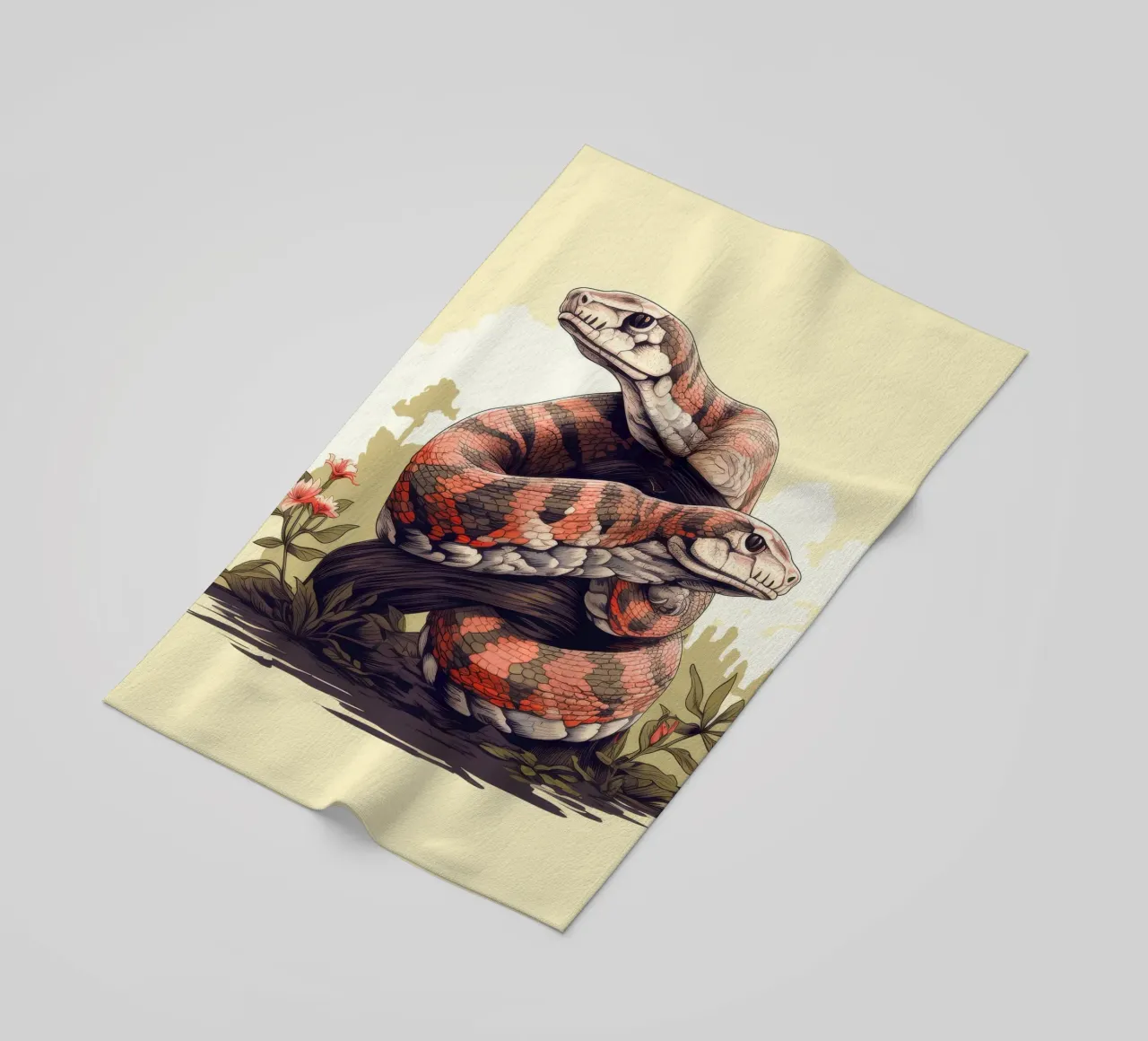Duo di Boa Constrictor retrò telo mare da Funny Animals