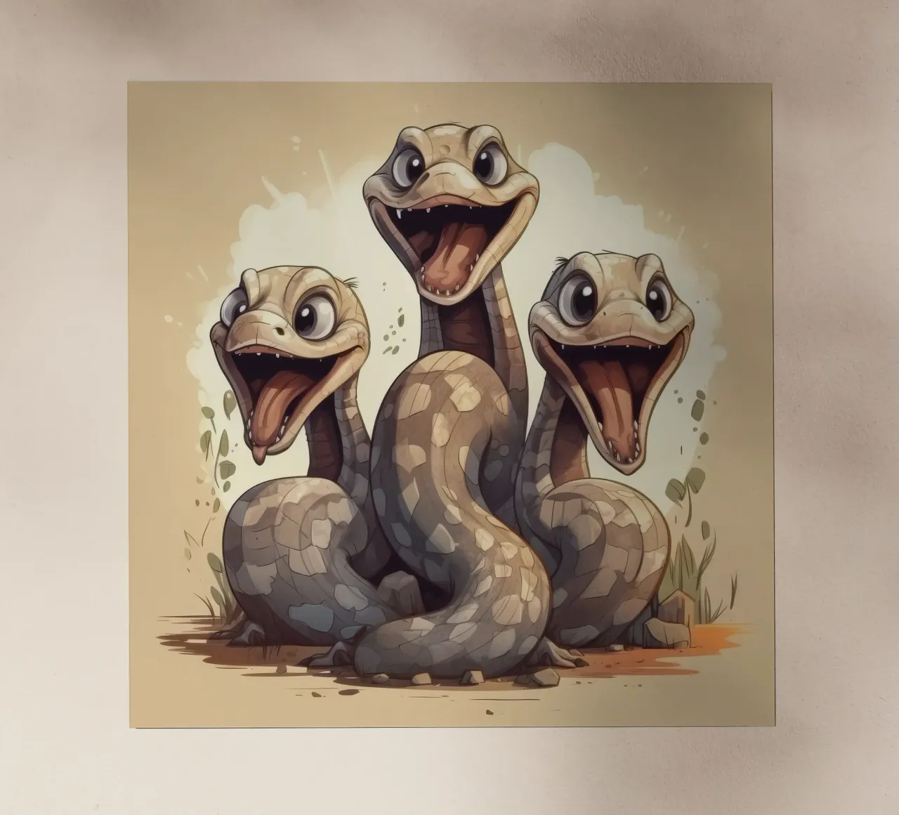 Gang di Boa Constrictor retrò pellicola backlit da Funny Animals