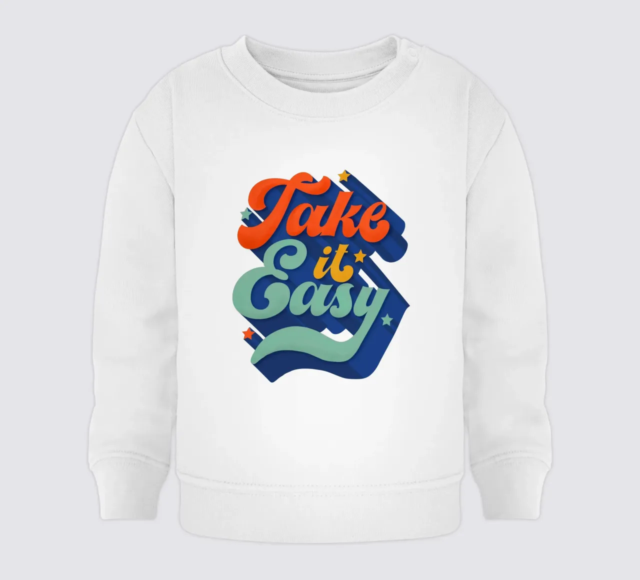Take It Easy – Retro Typography Print felpa neonato da showmemars