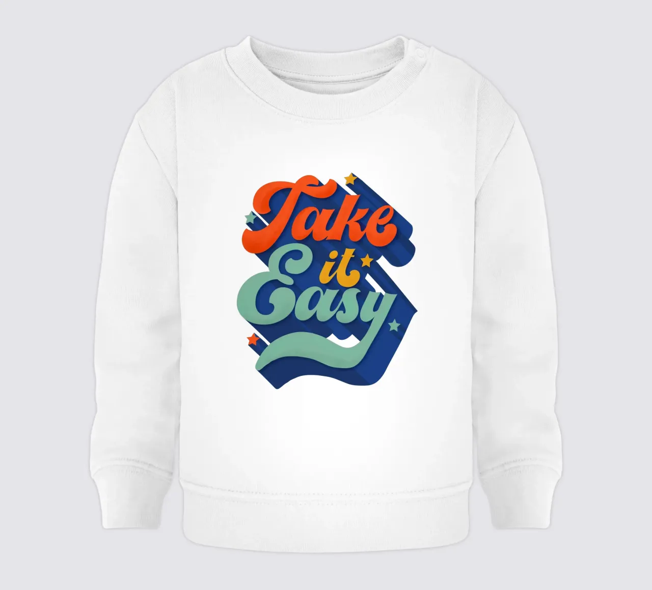 Take It Easy – Retro Typography Print felpa neonato da showmemars