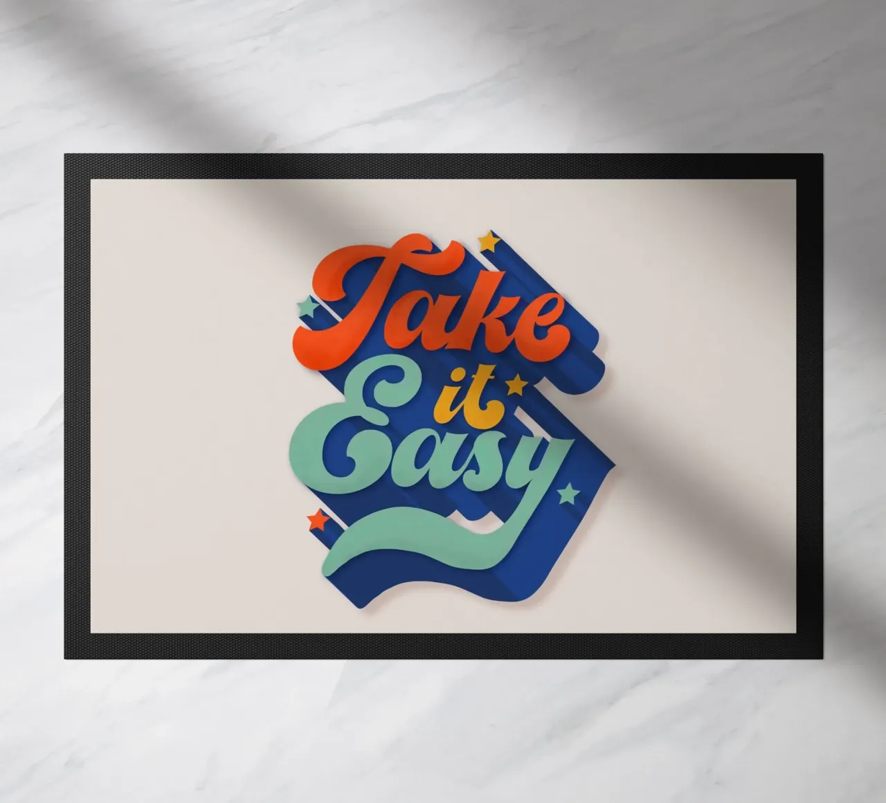 Take It Easy – Retro Typography Print zerbino da showmemars