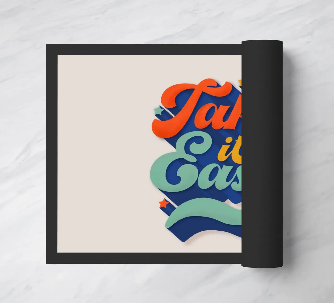 Take It Easy – Retro Typography Print zerbino da showmemars