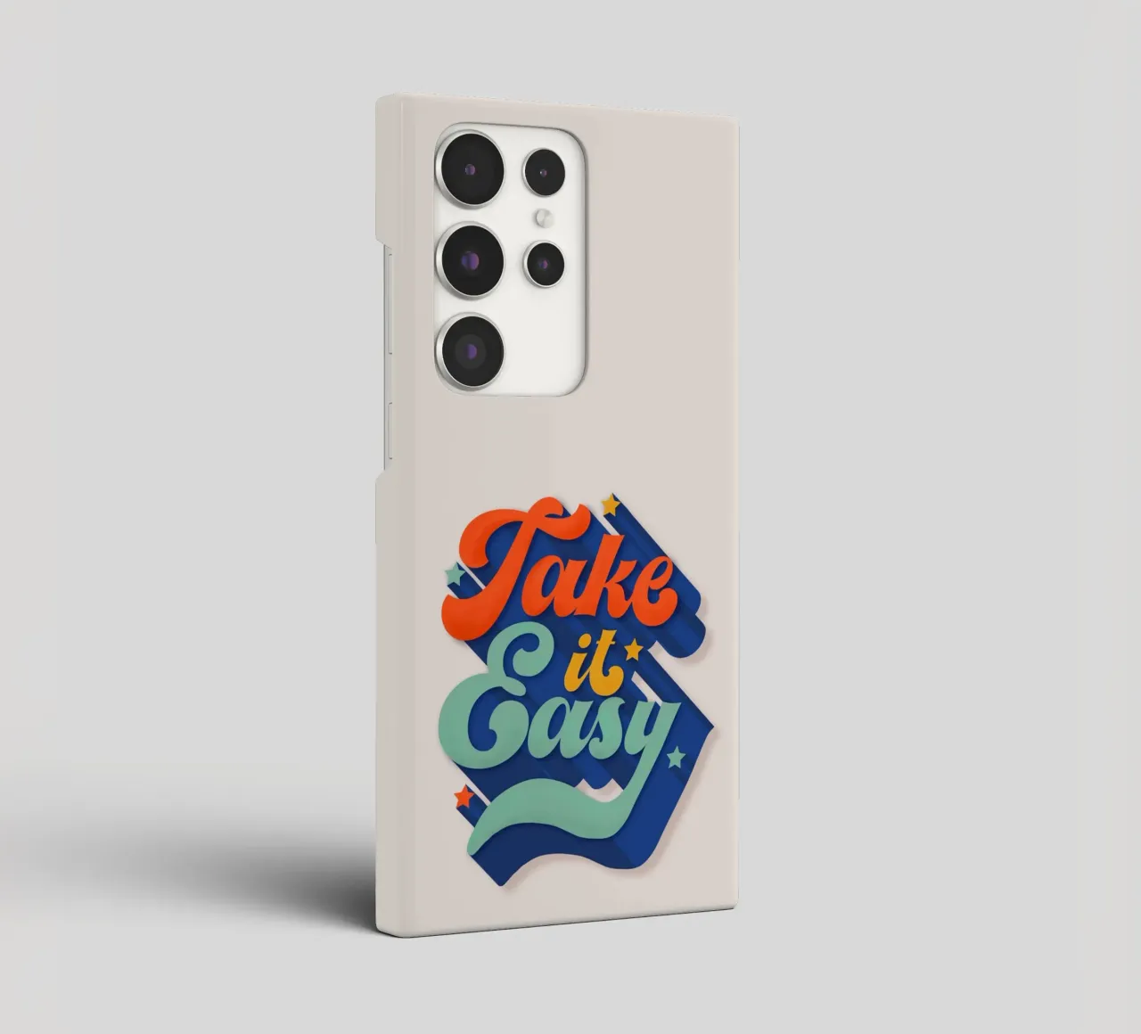 Take It Easy – Retro Typography Print cover samsung da showmemars