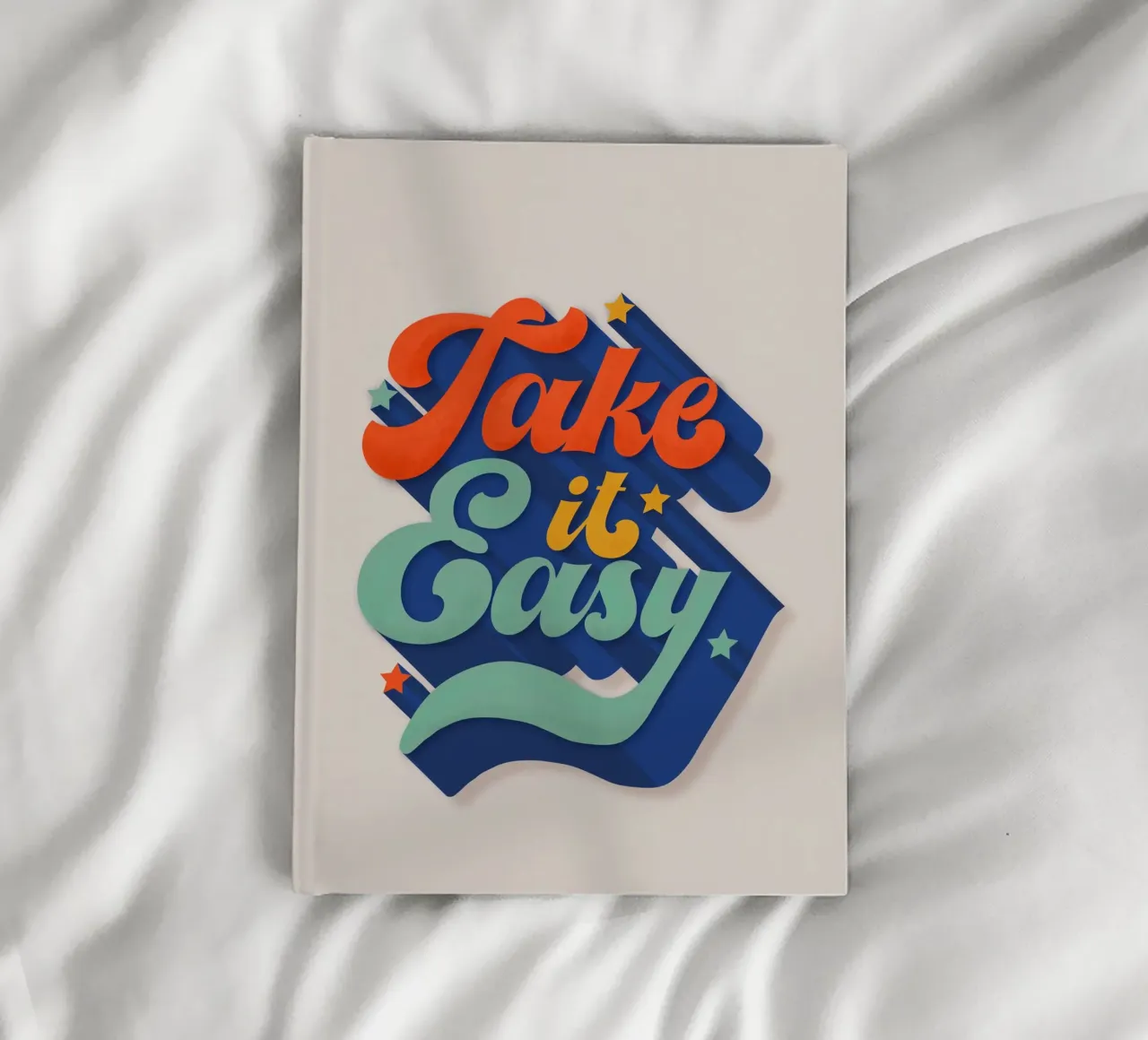 Take It Easy – Retro Typography Print diario da showmemars