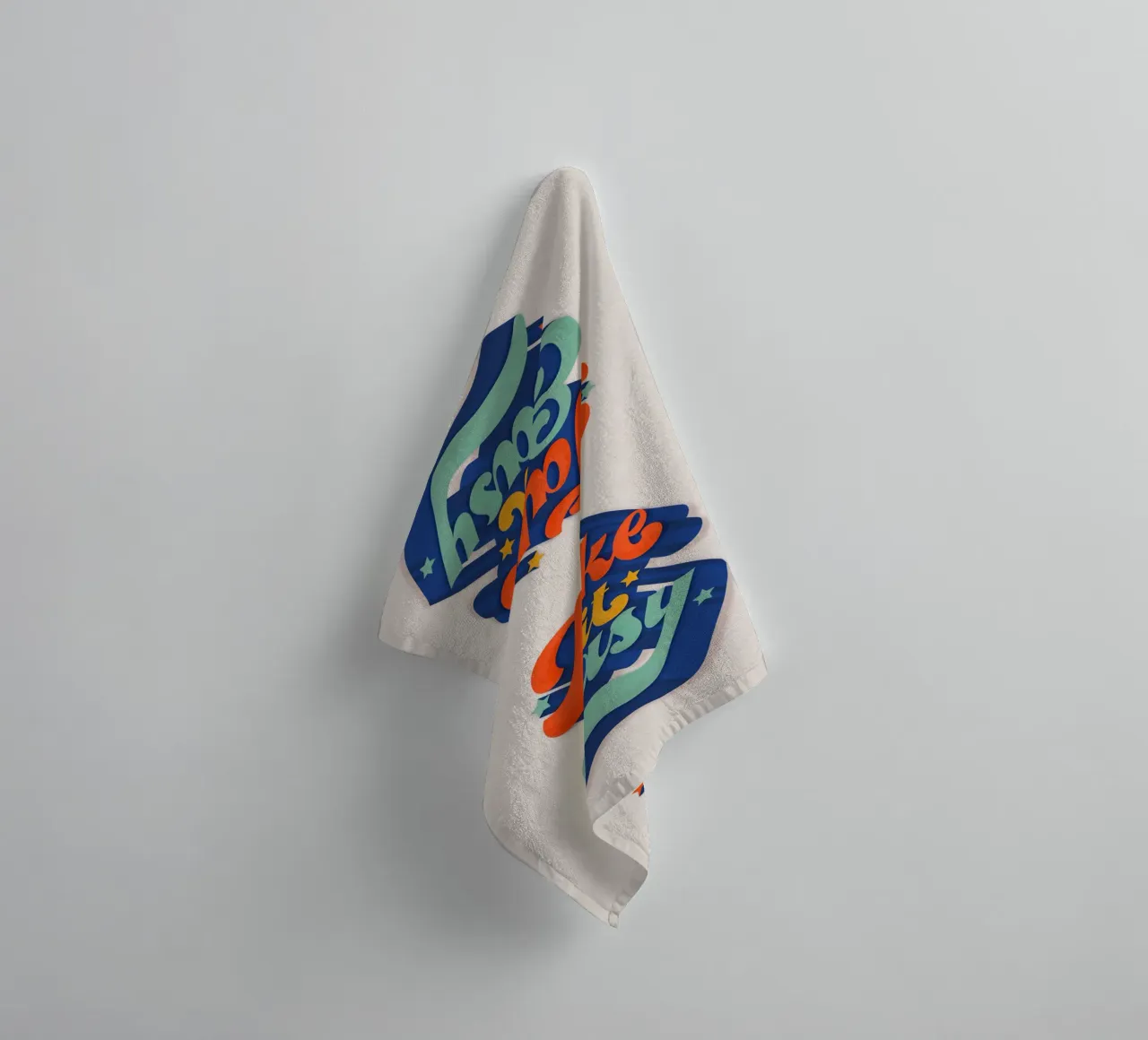 Take It Easy – Retro Typography Print asciugamano da bagno da showmemars