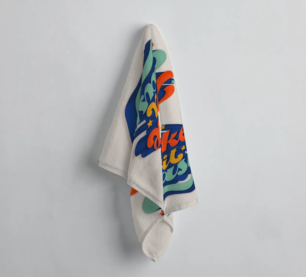 Take It Easy – Retro Typography Print asciugamano da bagno da showmemars