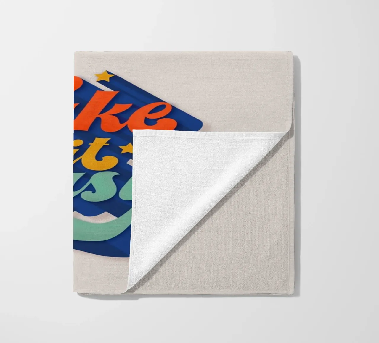 Take It Easy – Retro Typography Print telo mare da showmemars