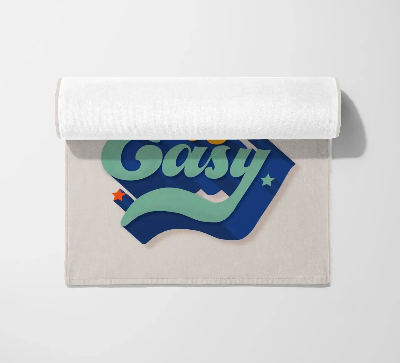 Take It Easy – Retro Typography Print telo mare da showmemars