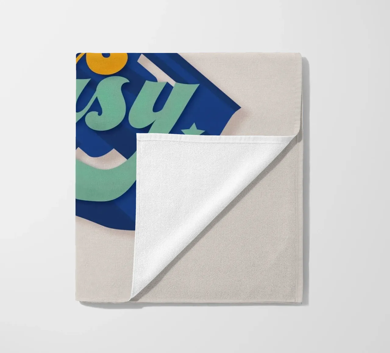 Take It Easy – Retro Typography Print telo mare da showmemars