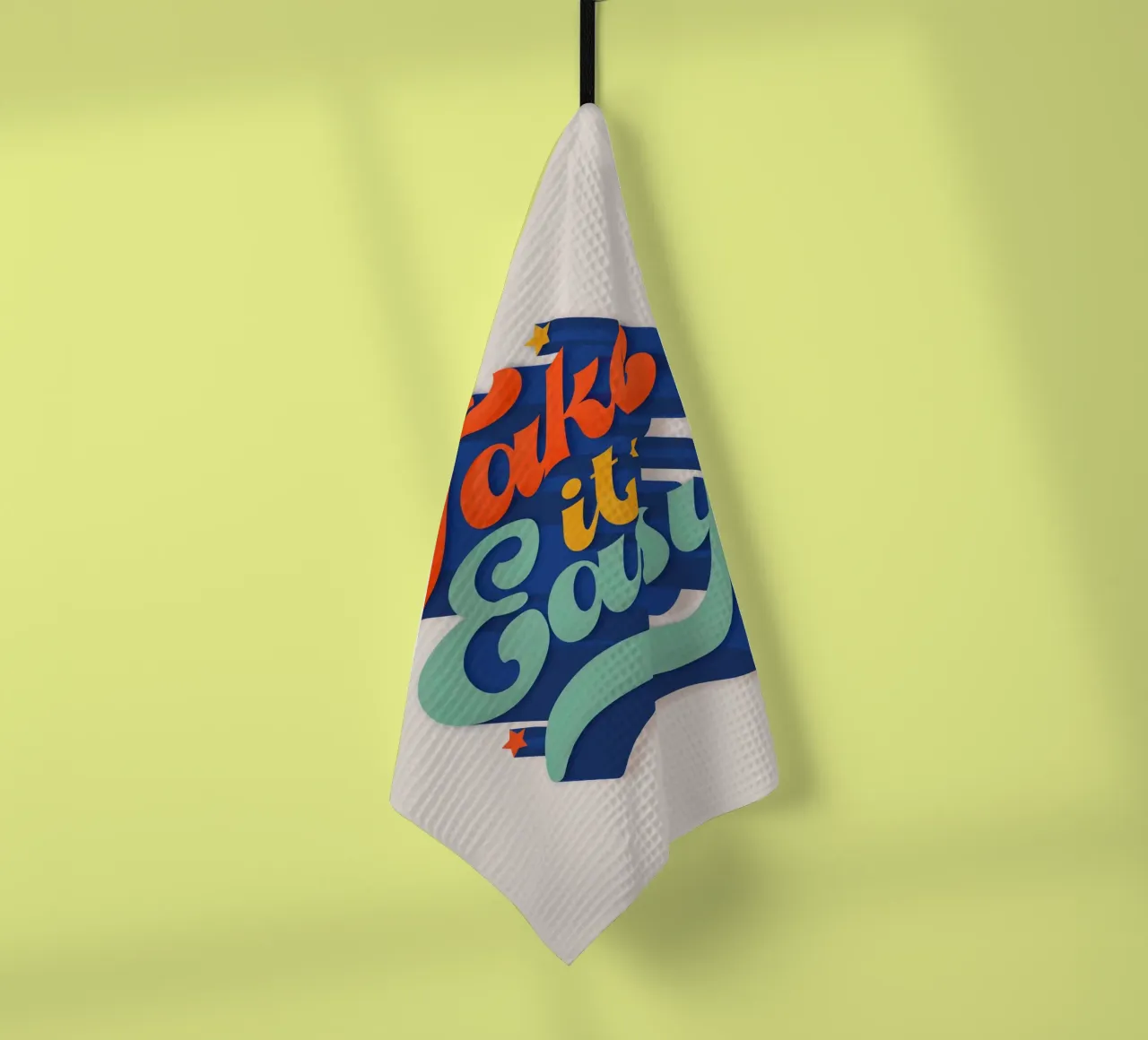 Take It Easy – Retro Typography Print canovaccio da cucina da showmemars