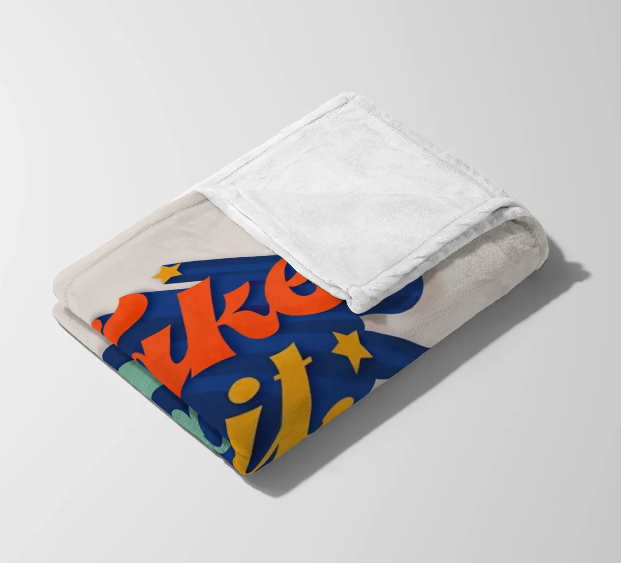 Take It Easy – Retro Typography Print coperta in pile da showmemars
