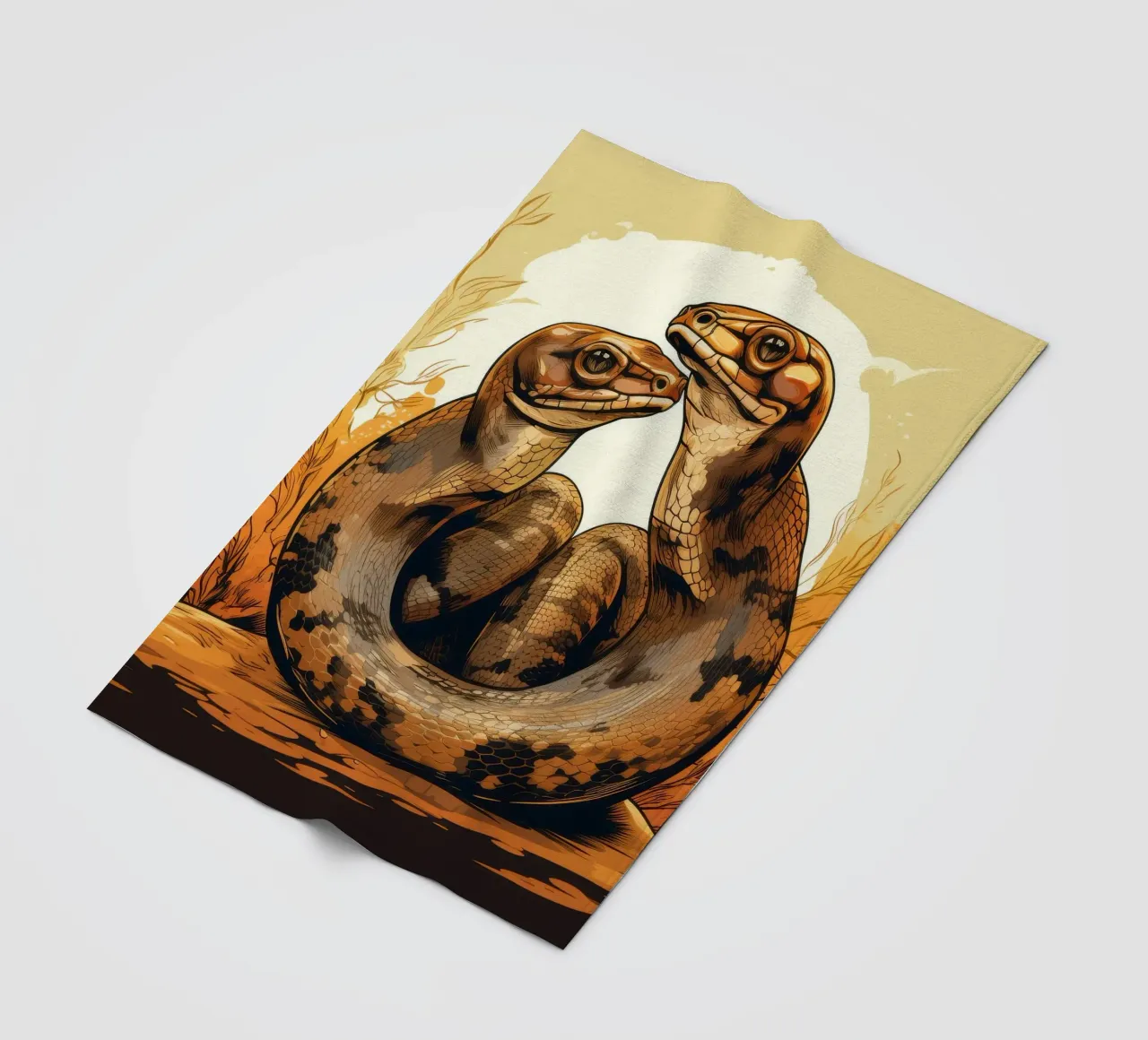 Duo di Boa Constrictor retrò coperta in pile da Funny Animals
