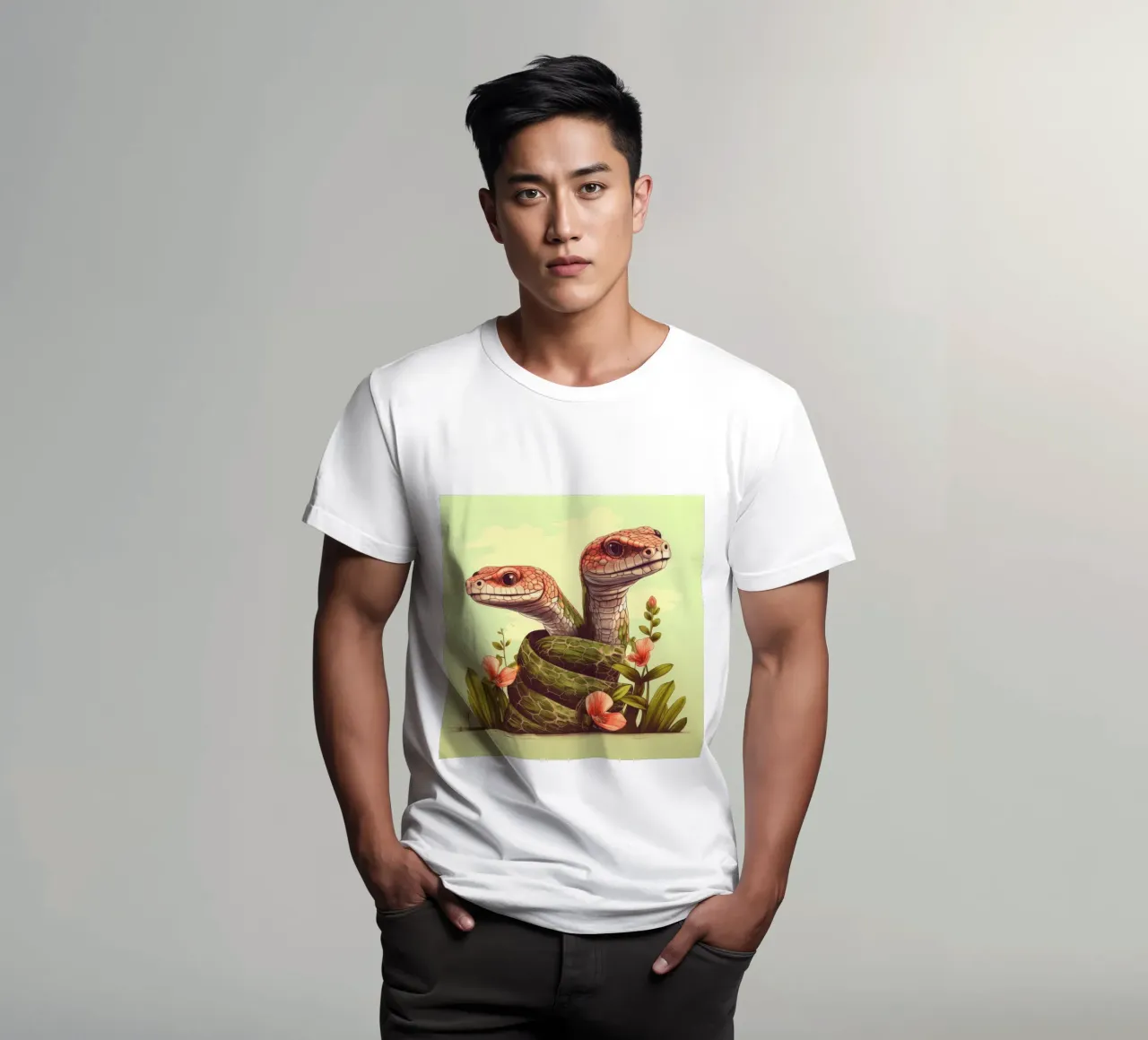 Duo di Boa Constrictor retrò t-shirt da Funny Animals