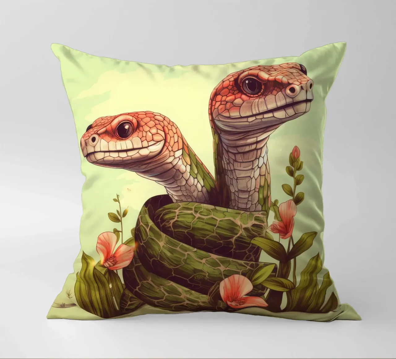 Duo di Boa Constrictor retrò cuscino da Funny Animals