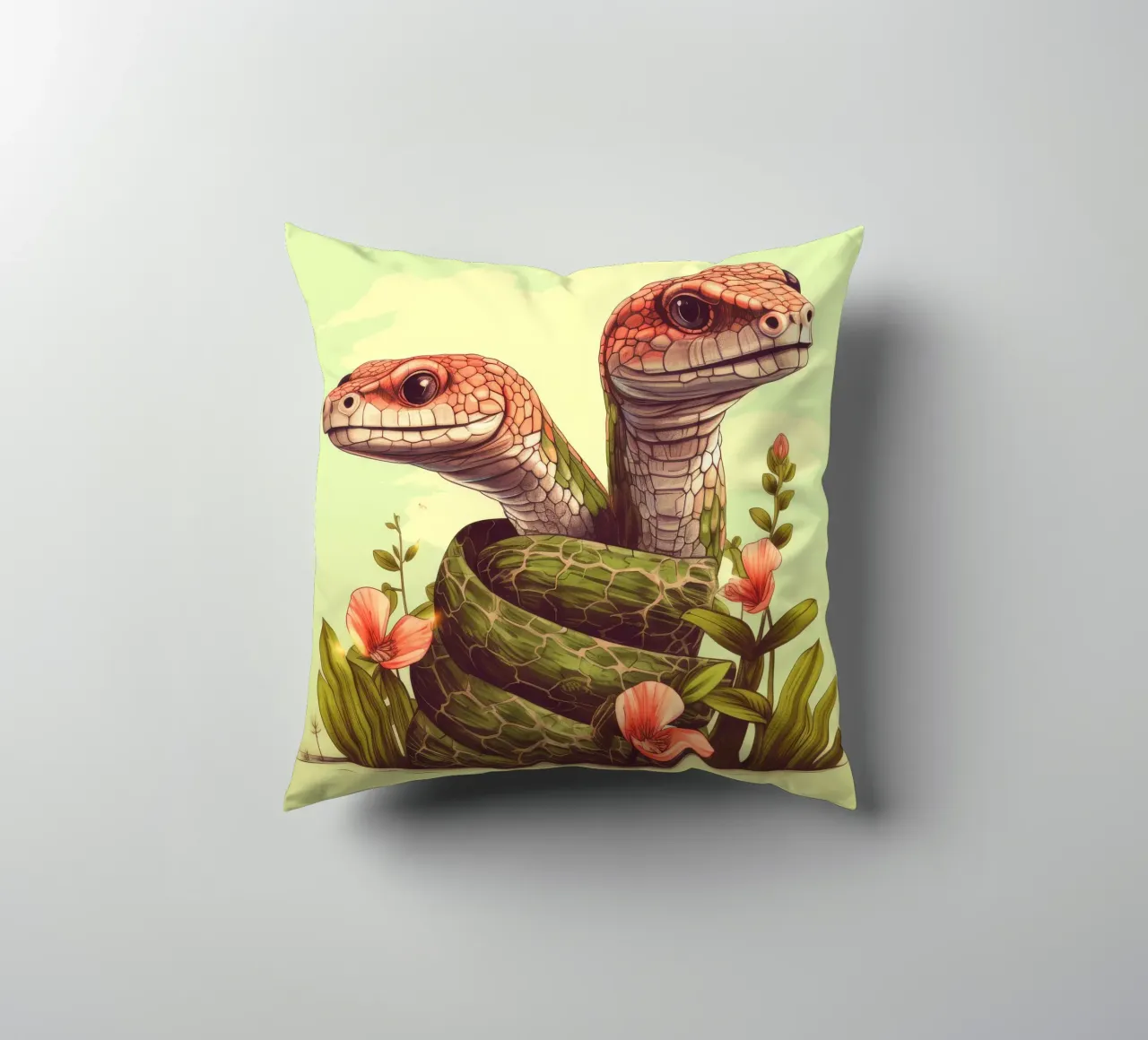 Duo di Boa Constrictor retrò cuscino da Funny Animals
