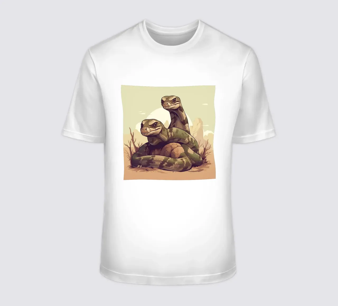 Duo di Boa Constrictor retrò t-shirt da Funny Animals