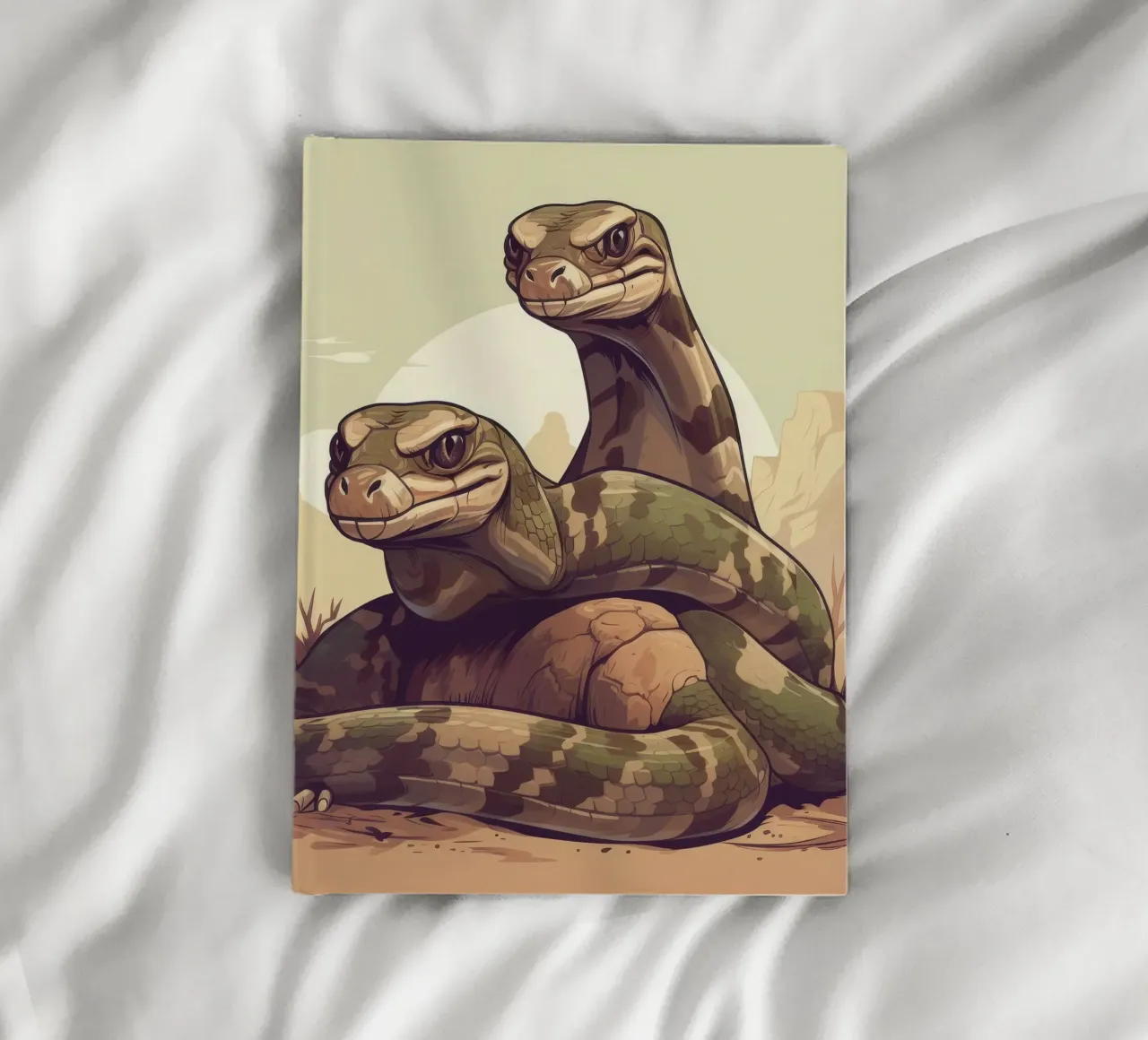 Retro Boa Constrictor Duo notebook by Funny Animals