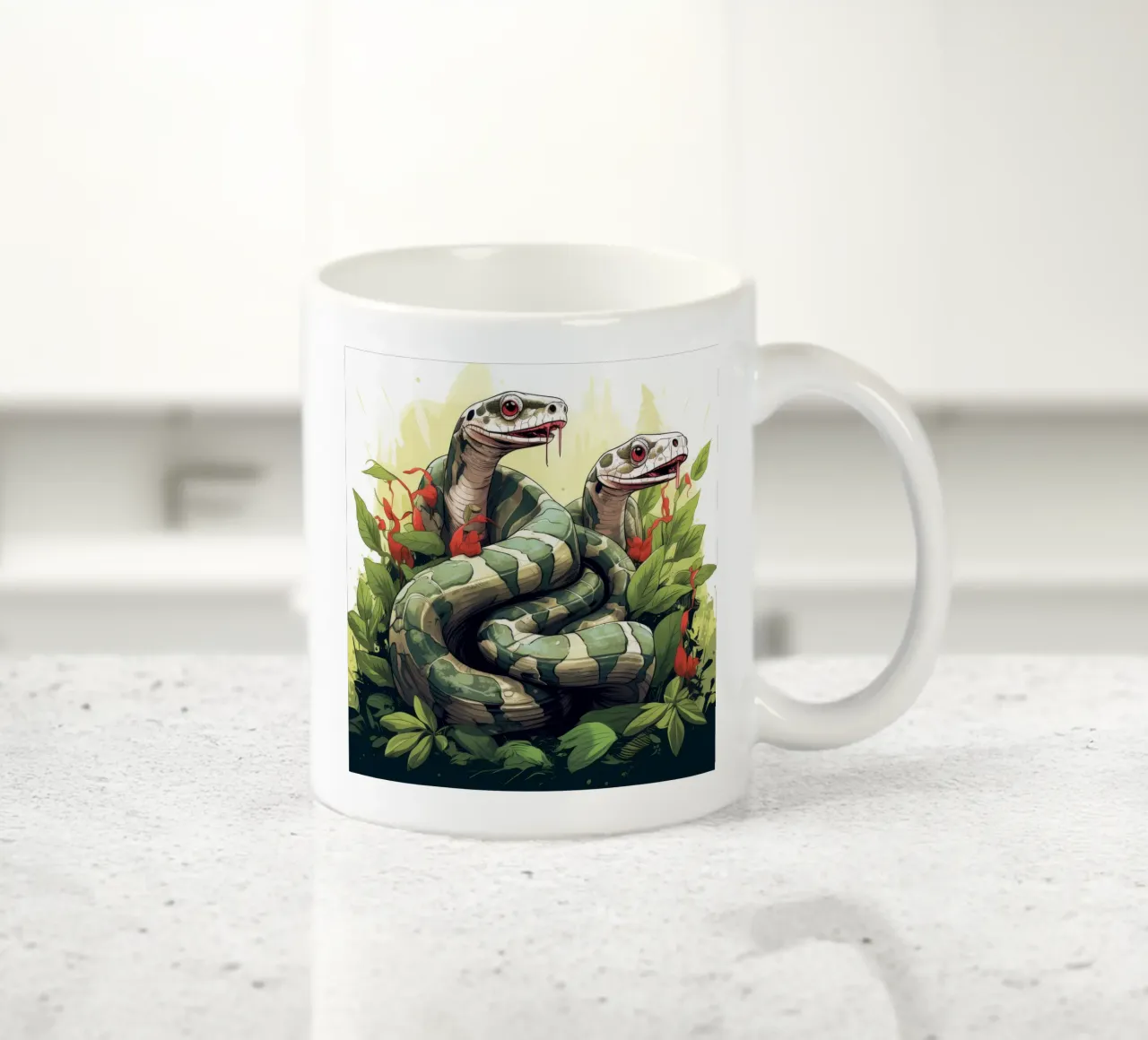 Cartoni animati retrò divertenti Boa Constrictors carino tazza in ceramica da Funny Animals
