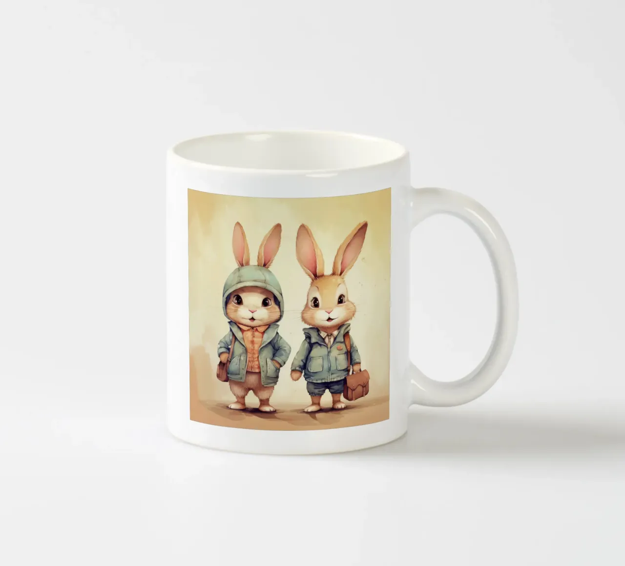 Retro Bunny Duo tazza in ceramica da Funny Animals