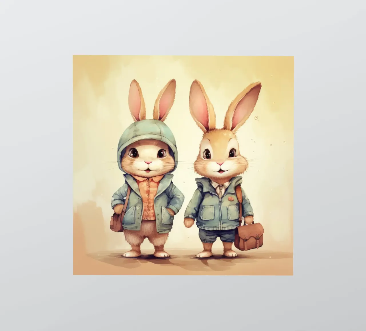 Retro Bunny Duo sticker by Funny Animals