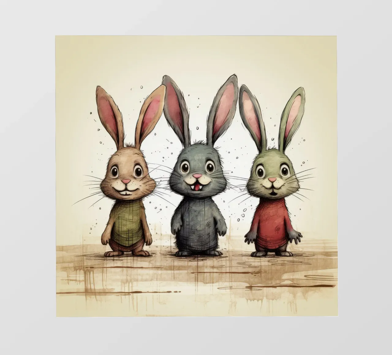 Retro Bunny Gang pellicola backlit da Funny Animals