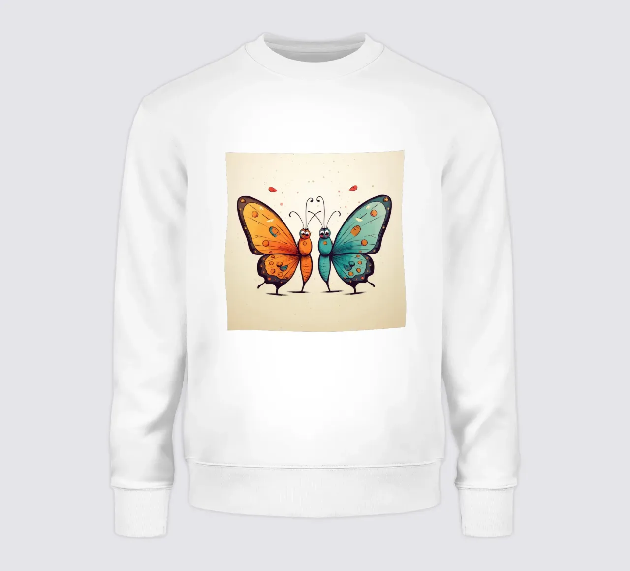 Retro Butterfly Duo sweatshirt by Funny Animals