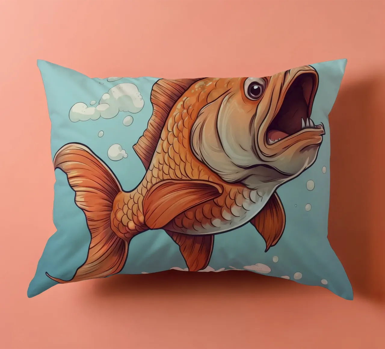 Carpa retrò cuscino da Funny Animals