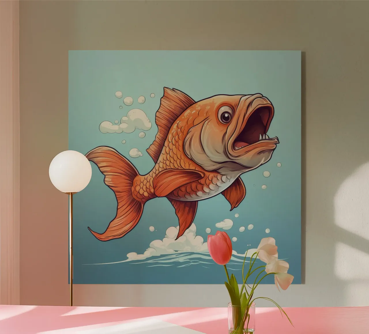 Carpa retrò plexiglass da Funny Animals