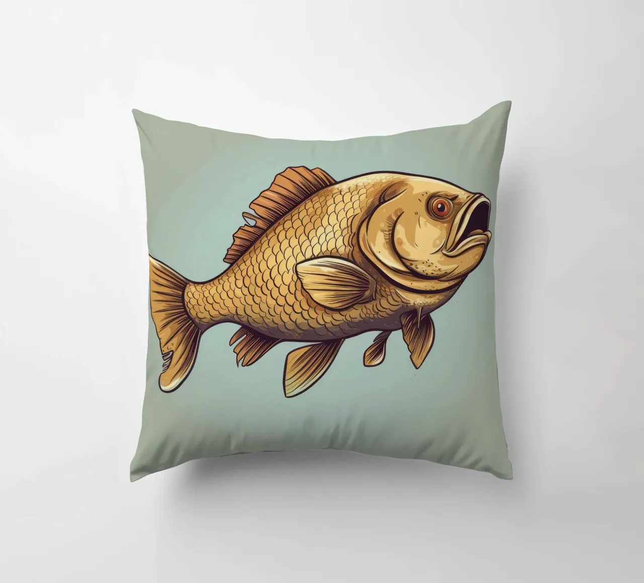 Carpa retrò cuscino da Funny Animals