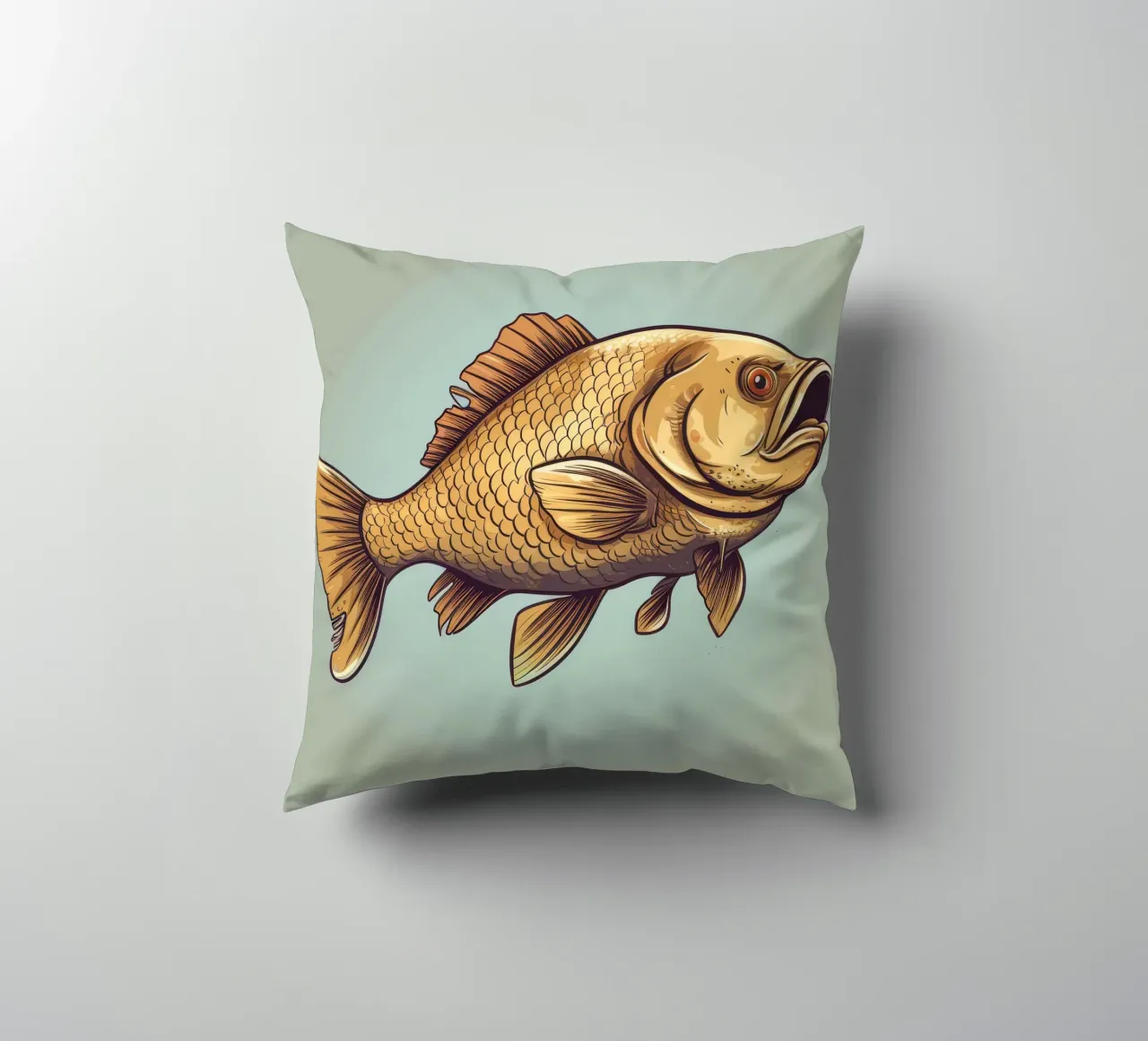 Carpa retrò cuscino da Funny Animals