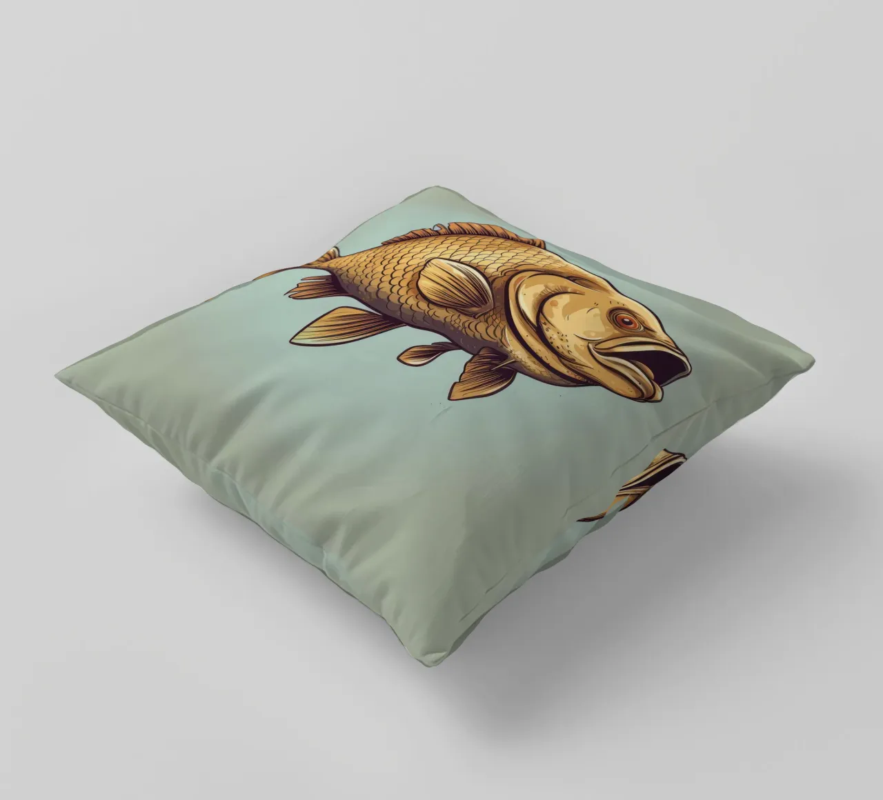Carpa retrò cuscino da Funny Animals