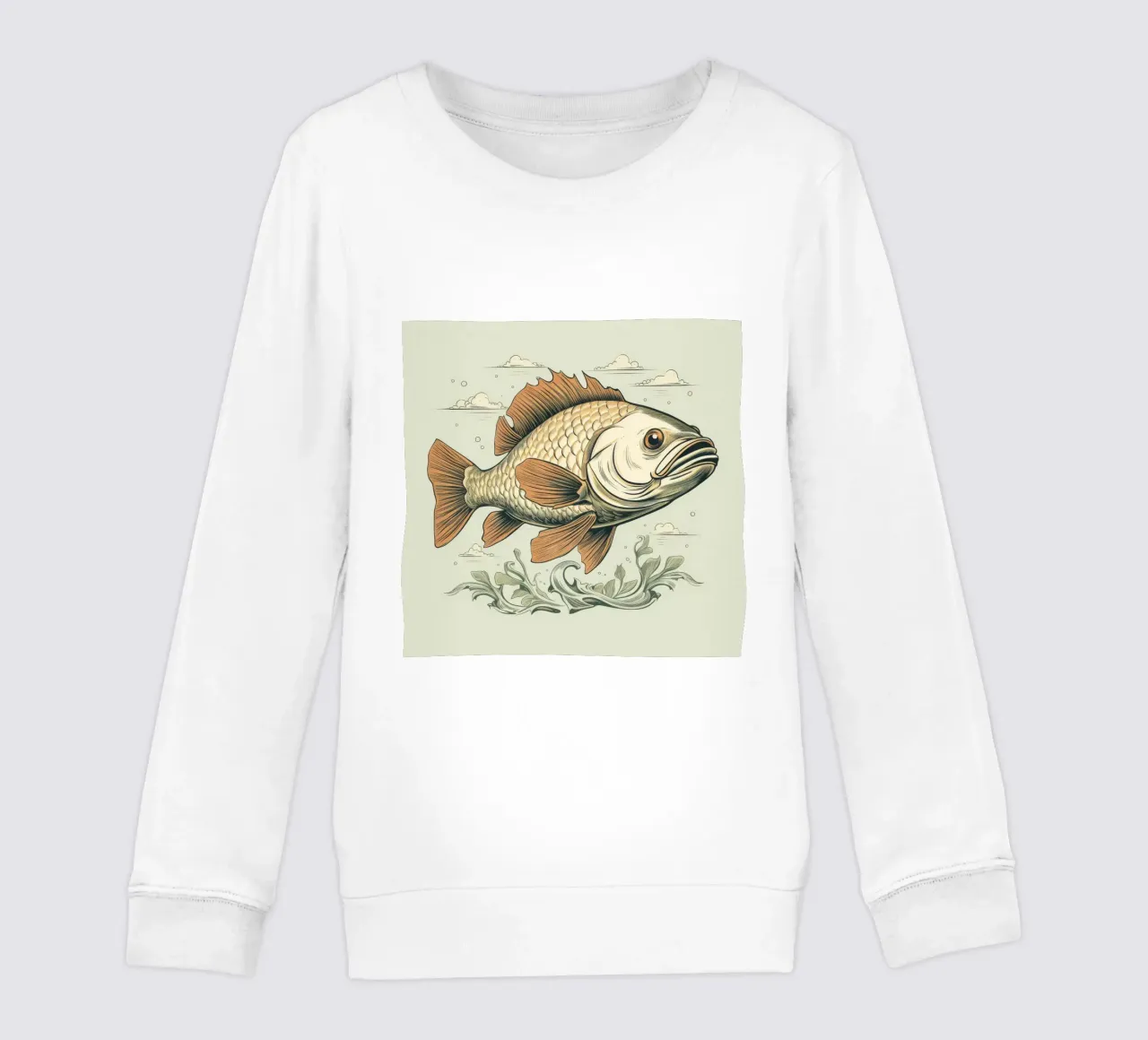Carpa retrò felpa bambino da Funny Animals