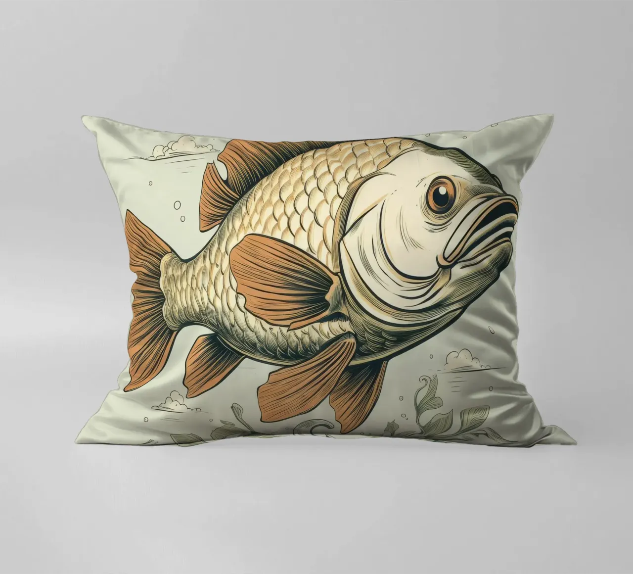 Carpa retrò cuscino da Funny Animals