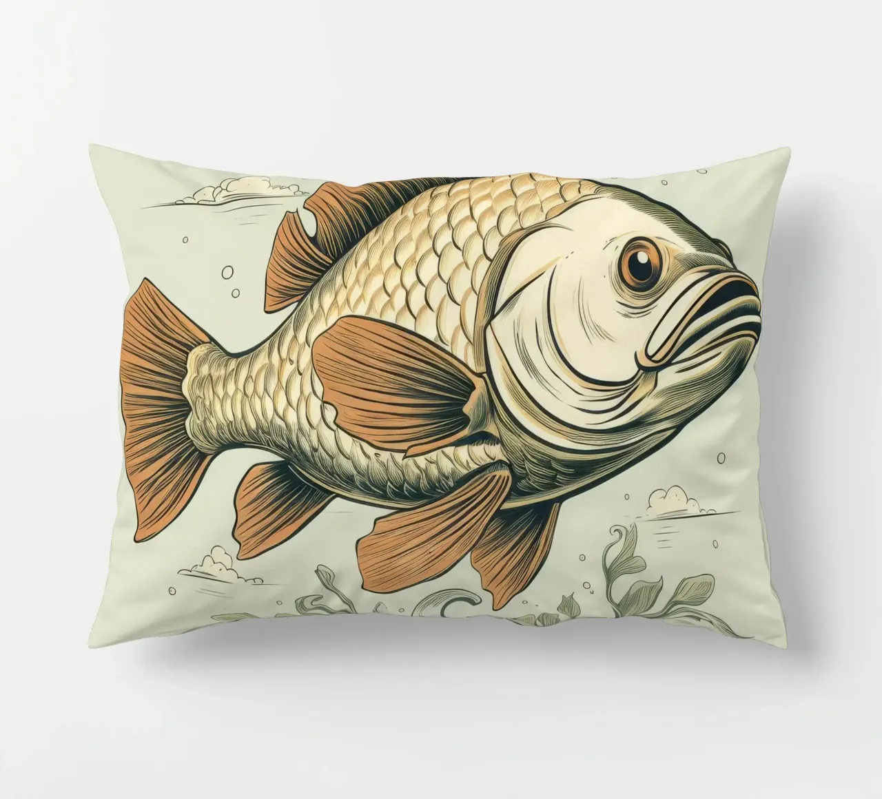 Carpa retrò cuscino da Funny Animals