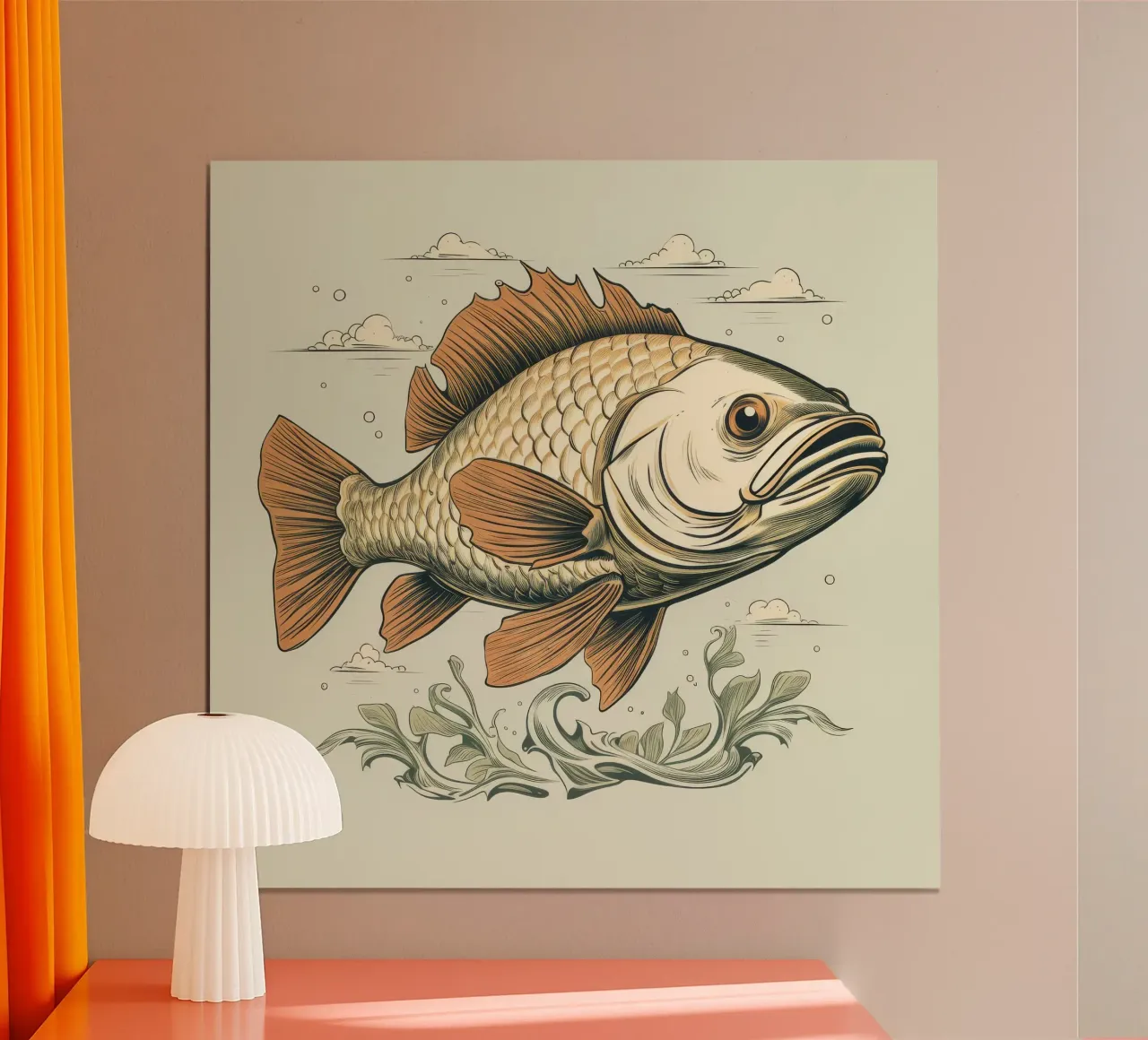 Carpe rétro poster de Funny Animals